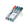STAEDTLER Lumocolor - Marker - voor flipover - zwart, rood, blauw, groen - inkt op waterbasis - 2-5 mm - pak van 4