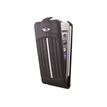 MINI Slim Sports Seat - Flip cover voor mobiele telefoon - polyurethaan - zwart, zilver - voor Apple iPhone 5, 5s
