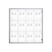 MAULextraslim - Whiteboard met frame - 923 x 880 mm - 12 x A4 - staal met deklaag - magnetisch - zilveren aluminium frame