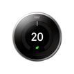 Nest Learning Thermostat 3rd generation - thermostat connecté - acier inoxydable