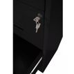 3219090950578-Classeur 4 tiroirs pour dossiers suspendus - 125,6 x 40 x 40 cm - noir--2