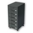 Module de rangement à roulettes 6 tiroirs - anthracite