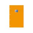 Oxford Office Everyday A4+ - Blocknotes - geniet - 80 vellen / 160 pagina's - extra wit papier - van ruiten voorzien - oranje hoes - karton