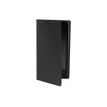 Muvit Folio Stand XL - Flip cover voor mobiele telefoon - zwart