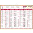 3592930026566-Calendrier bancaire année civile BOUCHUT "Quarantor" 40,5 x 55 cm Pefc 70 %--1