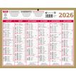 3592930026542-Calendrier bancaire année civile BOUCHUT "Lunor" 21 x 26,5 cm coloris or Pefc 70 %--1