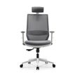 3760185022293-Fauteuil de bureau TECSY - accoudoirs réglables - Appui-tête réglable - base blanche - g-P_79144140_4-3