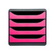 9002493420038-Exacompta BigBox - Module de classement 4 tiroirs - gris/framboise-P_79144681_2-1