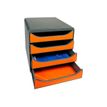 9002493420816-Exacompta BigBox - Module de classement 4 tiroirs - gris/orange-P_79144683_3-2