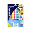 Apli Agipa - Etui A5 - 672 Pastilles adhésives - couleurs assorties multi-usages - diamètre 15 mm - réf 11996