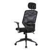 3397700053038-Fauteuil de bureau GALLEON - accoudoirs rabattables - appuie-tête réglable - noir-P_79150668_5-3