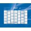 3371010235384-Quo Vadis - Calendrier mural - Français - Classic - Bleu - 14 mois de décembre à janvier - 18x13,5 cm - Papier Clairefontaine blanc - Fabri--0