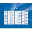 3371010235384-Quo Vadis - Calendrier mural - Français - Classic - Bleu - 14 mois de décembre à janvier - 18x13,5 cm - Papier Clairefontaine blanc - Fabri--1