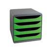 0007470135164-Exacompta BigBox - Module de classement 4 tiroirs - gris/vert pomme-P_79151117_2-1