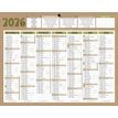 Calendrier bancaire année civile BOUCHUT "Natura Mini" 21 x 26,5 cm coloris beige