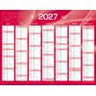 3371010307067-Quo Vadis - Calendrier mural - Français - Classic - Rouge - 14 mois de décembre à janvier - 43x33,5 cm - Papier Clairefontaine blanc - Fabri--1