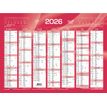 3371010307081-Quo Vadis - Calendrier bancaire 7 mois par face - 40,5 x 55 cm - rouge--0