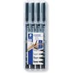 4007817310083-STAEDTLER LUMOCOLOR - Pack de 4 marqueurs permanents - pointes assorties - noir-P_79352474_1-0
