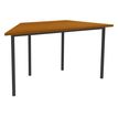 3253310129818-Table de réunion Trapèze - 120 x 60 cm - Pieds anthracite - imitation Merisier-P_79355302_1-0