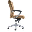 3700339808472-Fauteuil de bureau ergonomique GEORGE en cuir - Accoudoirs fixes - Marron havane -P_79356107_1-0
