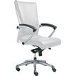 3700339808465-Fauteuil de bureau ergonomique GEORGE en cuir - Accoudoirs fixes - Blanc-P_79356108_1-0