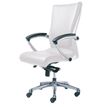 3700339808465-Fauteuil de bureau ergonomique GEORGE en cuir - Accoudoirs fixes - Blanc-P_79356108_2-1