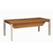 3483600012289-Bureau bois SLIVER avec voile de fond - 190 cm - Pieds métal - Noyer et bronze-P_79356206_2-1