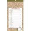 Calendrier bloc mensuel à feuillets année civile BOUCHUT "409 Natura" 19 x 36 cm coloris beige