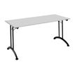 Table de réunion pliante - rectangulaire - L160 x H74 x P70 cm - gris/noir