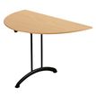 3700245512111-Table de réunion pliante - demi-ronde - L140 x H74 x P70 cm - imitation hêtre/noir-P_79357203_1-0