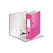 4002432394678-Leitz WOW 180° - Classeur à levier - Dos 80 mm - A4 - pour 600 feuilles - rose métallis