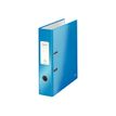 4002432394685-Leitz WOW 180° - Classeur à levier - Dos 80 mm - A4 - pour 600 feuilles - bleu métallis
