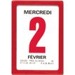Oberthur Classique - Ephéméride rouge - 6,3 x 9,2 cm