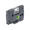 4977766052351-Brother TZe325 - Ruban d'étiquettes auto-adhésives - 1 rouleau (9 mm x 8 m) - fond noir 
