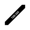 4977766052351-Brother TZe325 - Ruban d'étiquettes auto-adhésives - 1 rouleau (9 mm x 8 m) - fond noir 