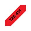 4977766686358-Brother TZe451 - Ruban d'étiquettes auto-adhésives - 1 rouleau (24 mm x 8 m) - fond rou-P_79360928_13-10