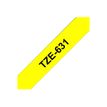 4977766686686-Brother TZe631 - Ruban d'étiquettes auto-adhésives - 1 rouleau (12 mm x 8 m) - fond jaune-P_79360933_4-0