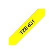 4977766686686-Brother TZe631 - Ruban d'étiquettes auto-adhésives - 1 rouleau (12 mm x 8 m) - fond jaune-P_79360933_8-6