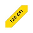 4977766686747-Brother TZe651 - Ruban d'étiquettes auto-adhésives - 1 rouleau (24 mm x 8 m) - fond jaune-P_79360935_4-0