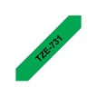 4977766691352-Brother TZe731 - Ruban d'étiquettes auto-adhésives - 1 rouleau (12 mm x 8 m) - fond vert-P_79360936_13-7