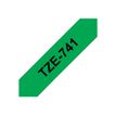 4977766691970-Brother TZe741 - Ruban d'étiquettes auto-adhésives - 1 rouleau (18 mm x 8 m) - fond ver-P_79360937_11-11