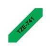 4977766691970-Brother TZe741 - Ruban d'étiquettes auto-adhésives - 1 rouleau (18 mm x 8 m) - fond ver-P_79360937_12-14