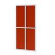 3660141930344-Armoire haute à rideaux EASY OFFICE - 110 x 204 x 41,5 cm - Corps et poignée blanc - Rideaux rouge--0