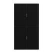 3660141930405-Armoire haute à rideaux EASY OFFICE - 110 x 204 x 41,5 cm - Corps et rideaux noir - Poignée anthracit--1