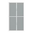 3660141930474-Armoire haute à rideaux EASY OFFICE - 110 x 204 x 41,5 cm - Corps et poignée blanc - Rideaux anthraci--1