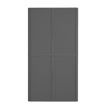 Armoire haute à rideaux EASY OFFICE - 110 x 204 x 41,5 cm - Corps, rideaux et poignée anthracite