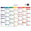 3371010323272-Quo Vadis - Calendrier mural - Français - Arc en ciel - Arc-en-ciel - 13 mois de janvier à janvier - 43x33,5 cm - Papier Clairefontaine blanc - Fabri--1