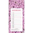 3371017523675-Quo Vadis - Bloc mensuel - Français - Fantaisie - Fleurs - 12 mois de janvier à décembre - 16x33,5 cm - Papier Clairefontaine blanc - Fabri--0