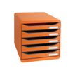 9002493421752-Exacompta BIG-BOX PLUS Classic - Bloc de classement 5 tiroirs - Orange-P_79365763_2-1