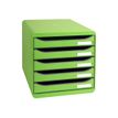 9002493421783-Exacompta BIG-BOX PLUS Classic - Bloc de classement 5 tiroirs - Vert-P_79365764_2-1